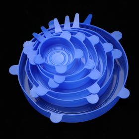 6pcs Silicone Stretch  Reusable Durable Food Storage Lids