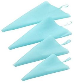 Set of 4  Silicone Blue Color Reusable Icing Piping Bag