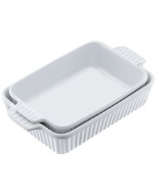 Ceramic Baking Dish, 7" x 11", Bakeware Set of 2,