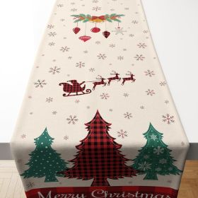 Christmas Decorations - Linen Christmas Table Runner