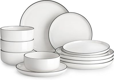 Plates and Bowls Set12 Pieces Dinnerware Set