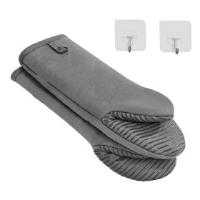 Oven Mitts, Mini Oven Mitt Set with Non-Slip Silicone Strips,