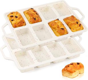 Vinino Silicone Mini Loaf Pans with Metal Reinforced Frame-2 Pack