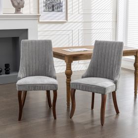 Rayon Cloth Flocking Linen Dining Chairs Channel Kitchen Dinner Chair