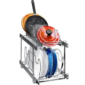 Pull Out Under Cabinet Organizer, Adjustable Wire Dividers