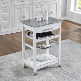 Mobile Rolling Kitchen Island Trolley Serving Cart