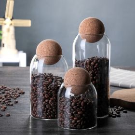 1 SET Storage  glass , minimalist cork jar