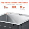 15 inch Kitchen Sink Workstation, 304 Stainless Steel Top Mount Sinks, Drop-In Single Bowl Farmhouse Basin with Accessories