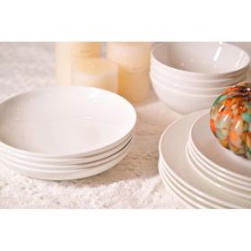 Dandilion Bone China Dinnerware Set, 16 Pieces, Service For 4 (Option: Ivory White)