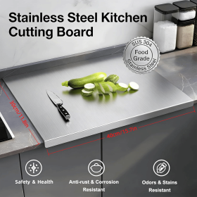 Stainless Steel Cutting Board for Kitchen - Large 304 Chopping Boards (size: 30cm*40cm)